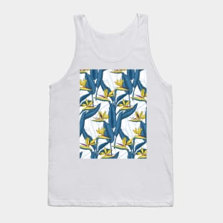 Bird of paradise flowers on white Tank Top